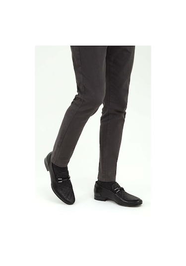 Tamer Tanca Erkek Hakiki Deri Siyah Makosen Ayakkabı 477 19707 K Erk Ayk Syh Zmb Bfl/syh Org Siyah