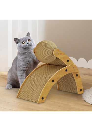 Suntek Kedi Tırmalama Pedi Oluklu Topu El 25,6cmx51,7cmx49,5cm