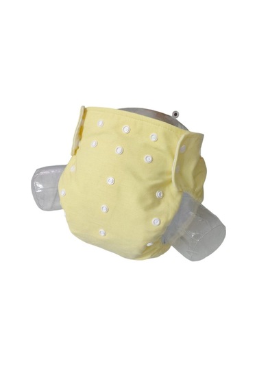 Baby Ybb Yıkanabilir Bebek Bezi Cepli Sarı Renk Çıt Çıtlı 8kg-18kg Standart
