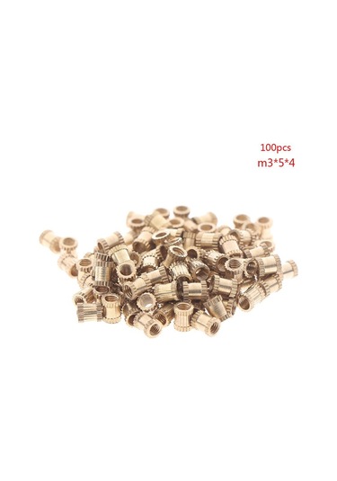 100 Adet M3 Somun Enjeksiyon Kalıplama Pirinç Tırtıllı Konu Ekler Somunlar B