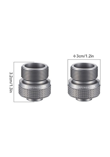 Ebitda Kamp Gazı Adaptörü - Propan Gaz Bağlantı Parçası - Gaz Tankı Dönüştürücü - Açık Hava Kampı, Yürüyüş, Balıkçılık İçin Gümüş Gümüş