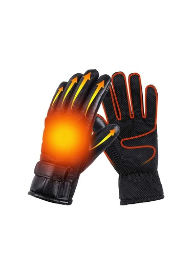 Yuntech01 Usb Isıtmalı Siyah Motosiklet Eldiveni - Su Geçirmez, Dokunmatik Ekran Uyumlu, Sürekli Sıcaklık Isı Kontrolü