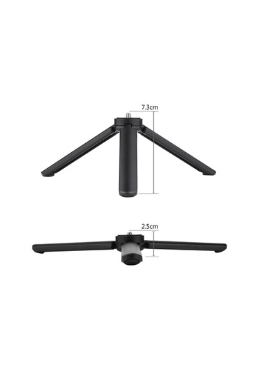 Hafif Mini Masaüstü Tripod Alüminyum Alaşımlı Tripod Standı 1/4 İnç Vida Anahtarı İle Dslr Ildc Kamera Video Kamera Projektör İçin Siyah