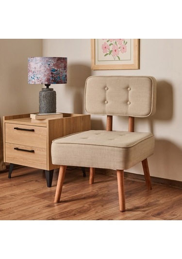 Just Home Kapitoneli Berjer - Krem - 78x59x52 Cm KREM