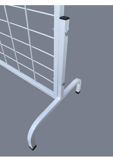 60x190 Cm, Ayaklı Tel Pano, Beyaz, Telefon Aksesuar Standı, Duvar Panosu, Mağaza Askılığı, Çok Amaçlı Stant