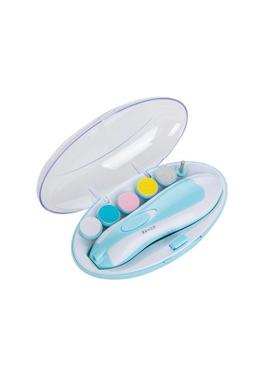 Dora Dobu Altı Bir Arada Bebek Elektrikli Tırnak Cilası, Yeni Doğan Tırnak Cilası Kesici, Pil İle Birlikte Gelir 6408 Mavi Pil Gönderildi