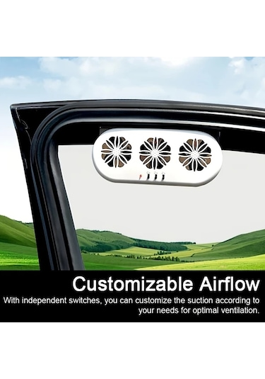 Dashanshop Siyah Kompakt Güneş Enerjili Araç Havalandırma Fanı Usb Bağlantılı Koku Ve Duman Giderici Her Arabaya Uygun Hareket Halinde Kullanım