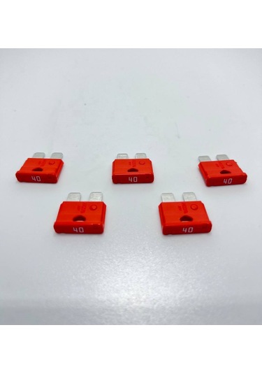 5 Adet 40 Amper Kırmızı Standart Bıçak Sigorta 40a