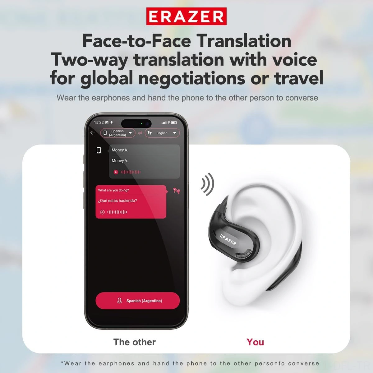 Dofolink Xt66pro Açık Kulaklı Bluetooth Kulaklık - Aı Canlı Çeviri 135 Dil, Uzun Pil Ömrü, 5.4 Versiyon, Ticaret Ve Seyahat İçin, Demir Gri