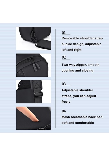 Sones Oumantu 908 Çok İşlevli Su Geçirmez İş Göğüs Çantası Büyük Kapasiteli Omuz Çantası Yeşil