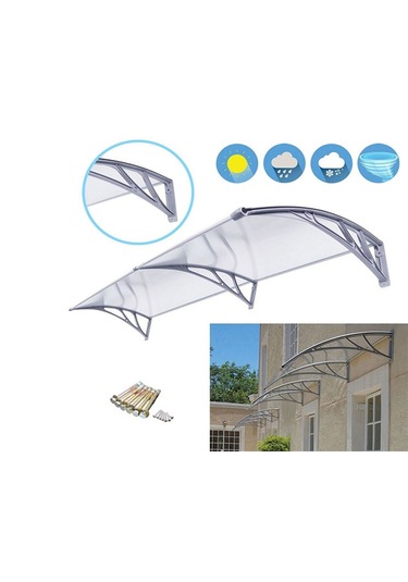 Kapı Üstü Pratik Sundurma 300 X 100 Cm Gri Gri