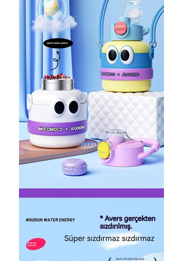 Termos Bardak 316 Paslanmaz Çelik Çocuk Büyük Göbek Su Isıtıcısı-siyah 1