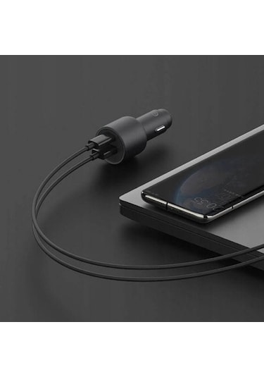 Honmex Xiaomi Mijia 100w Hızlı Şarj Cihazı, 1a+1c Çift Portlu Araç Şarj Aleti, Akıllı Telefon Ve Cihazlar İçin