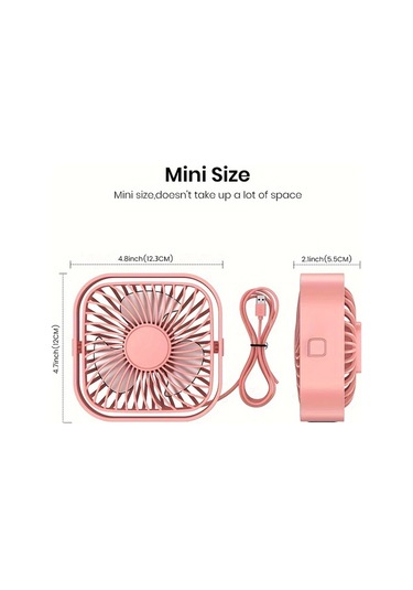 Boatshop1 Topk K51 Siyah Mini Usb Masa Fanı Fırçasız Motor Sessiz Yüksek Hava Akışı Şık Tasarım Yatak Odası Rv Ventilasyon Pilsiz