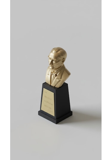 Atatürk Büstü Mini 13cm Polyester Hediye Dekoratif Büst Heykel 001