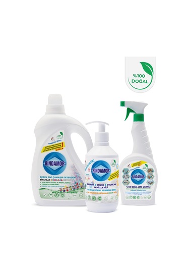 Bebek Hijyen Seti- Çamaşır Deterjanı-emzik Biberon Temizleyici-leke Çıkarıcı 2200 ML