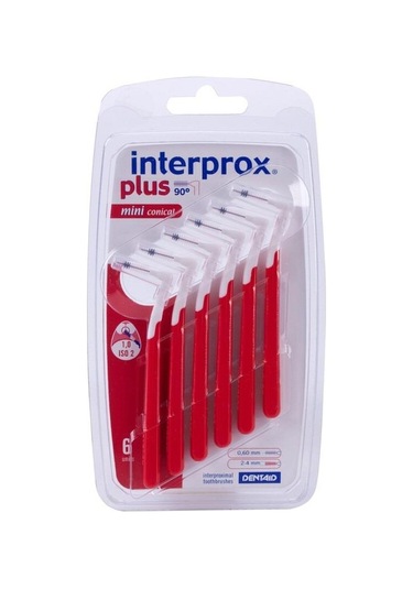 Interprox Plus Mini Conical 0.6mm Arayüz Fırçası 6 Adet KIRMIZI