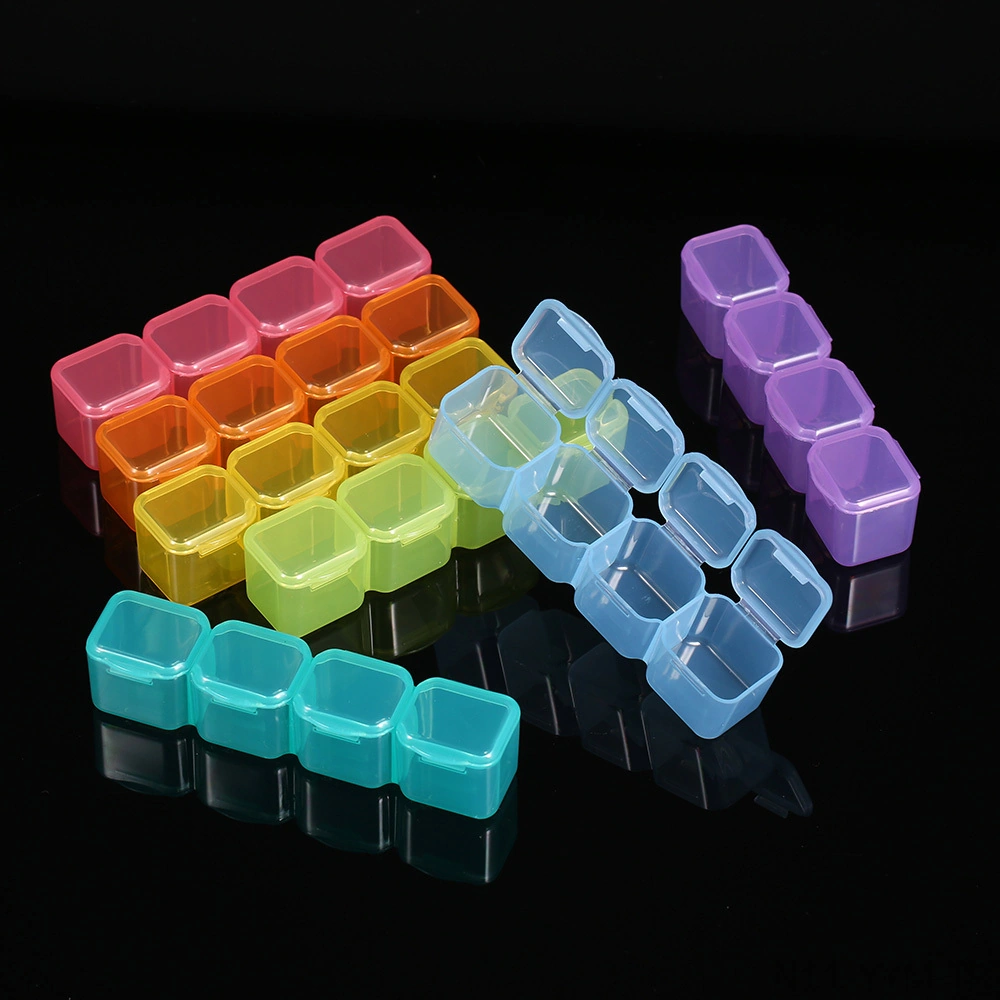 Geeksen 28 Bölmeli Pembe Akrilik Manikür Alet Kutusu - Taşınabilir Şeffaf Kapaklı Mini Depolama Kutusu Diğer