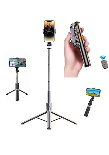 K8 2in1 Bluetooth Kumandalı 130cm Telefon Tripodu Selfie Çubuğu