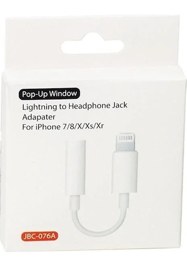 Powermaster Apple Uyumlu iPhone Lightning To Kulaklık Jack Çevirici Kablo Jbc-076a