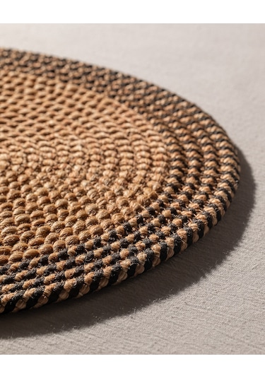 Alsace Masa Runner - Naturel/siyah Çok Renkli