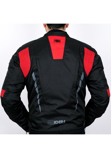 4riders Gama Ce Sertifikalı Korumalı Motosiklet Montu Kırmızı