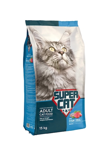 Super Cat Balıklı Yetişkin Kedi Maması 15 KG