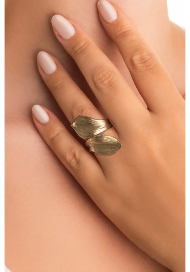 Serena Parıltısı 18 Ayar Sarı Altın Kaplama Gümüş Yüzük Sarı