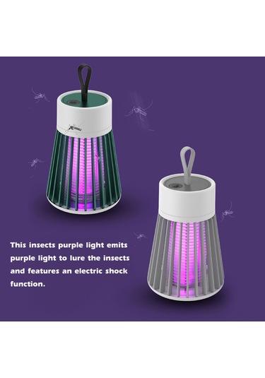Shineyee Yeşil Usb Şarjlı Sessiz Elektrikli Enjeksiyonlu 365nm Mor Işıklı 20-100m² Ağaçlama Fonksiyonlu Evcil Ve Dış Mekan Uygun Mus Derleyici Lambası Yeşil