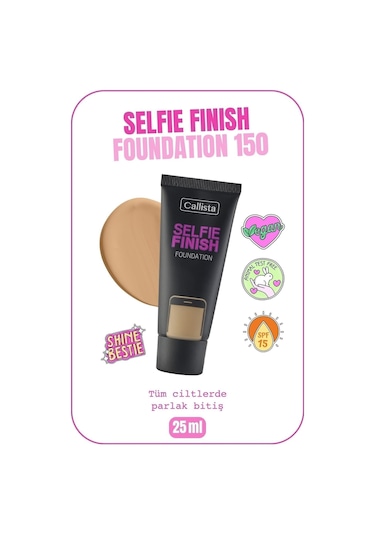 Callista Selfie Finish Spf 15 Parlak Bitişli Fondöten - 150 Sand - Koyu Bej