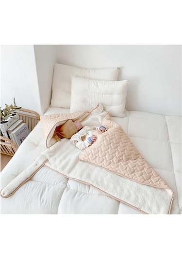 Bebek Arabası Gezi Rüzgar Geçirmez Battaniye - Beyaz