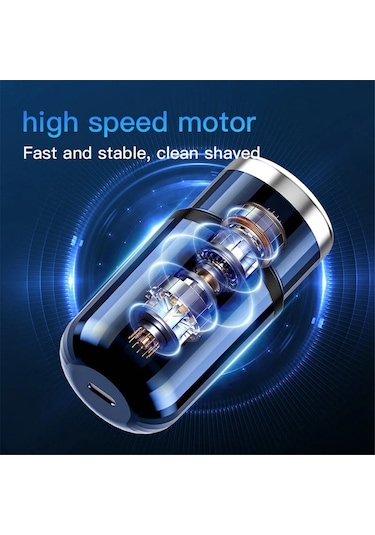 Mini Elektrikli Tıraş Makinesi Taşınabilir Usb Şarjlı Tıraş Makinesi Gümüş