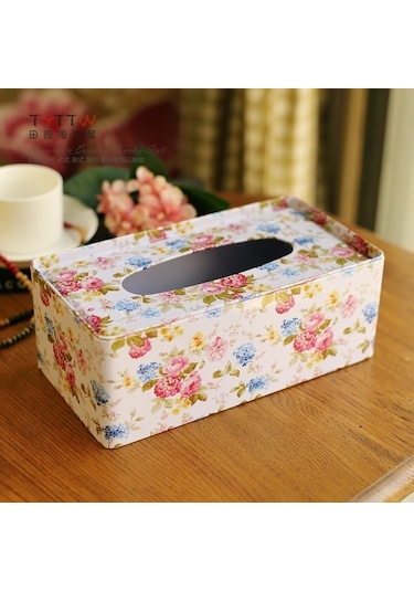 Çikolata Ücretsiz Kargo 2015 Yüksek Kaliteli Kırsal Tarzı Gül Deseni Doku Kutusu, Masaüstü Dekorasyon Demir Doku Kutuları