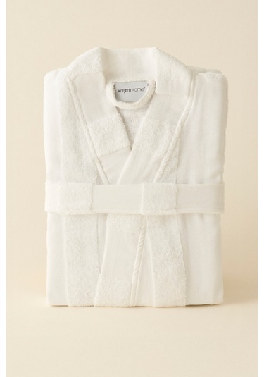 Kaşmir Home Zoe Muslin Bornoz Offwhite L-xl Beyaz