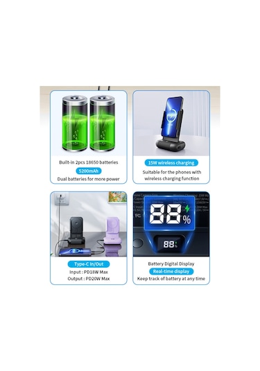 Reedark Akıllı Telefon Tutucu 15w Kablosuz Şarj Döner Manyetik Kulp Uzaktan Kumandalı Video Ve Fotoğraf Çekimi İçin Siyah