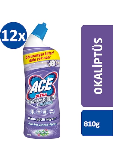 ACE Ultra Yoğun Kıvamlı Çamaşır Suyu Okaliptus 12 x 810 G
