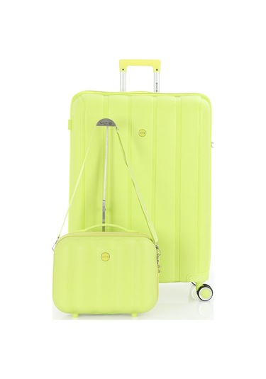 Mçs Polipropilen 2li Valiz Seti Büyük & Makyaj V305 S21yy1000081-set 00194 Açık Sarı