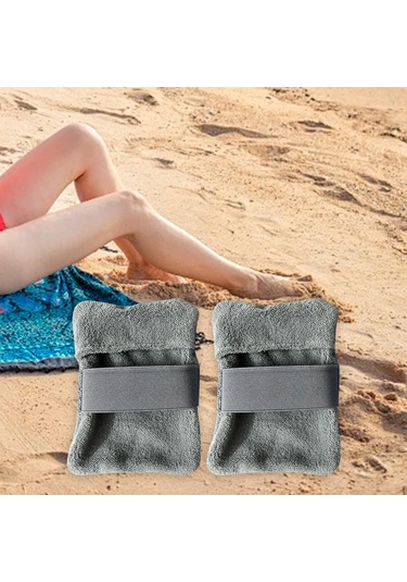 Dolıty 2x Kum Temizleme Çantası Açık Hava Su Küçük-gri Gri