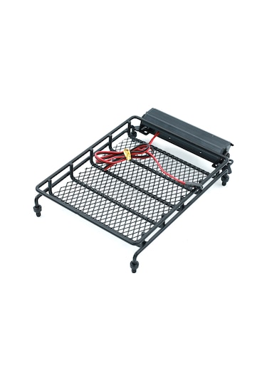 Yifomall Led Işıklı Metal Araba Tavan Bagaj Rafı - 1/14 1/12 1/10 Ölçekli Scx10 Cc01 Mn D90 D91 D99 Mn90 Mn99s Uyumlu B2 Modeli