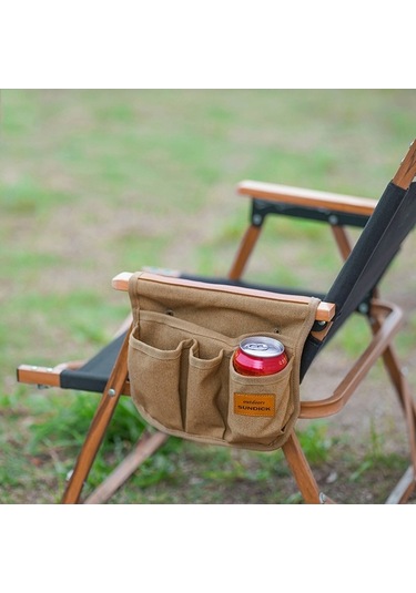 Novahub Kampanya Çok Cepli Sandalye Askılı Organizeri - Pratik Saklama Çantası 31x23 Cm Kum Kum