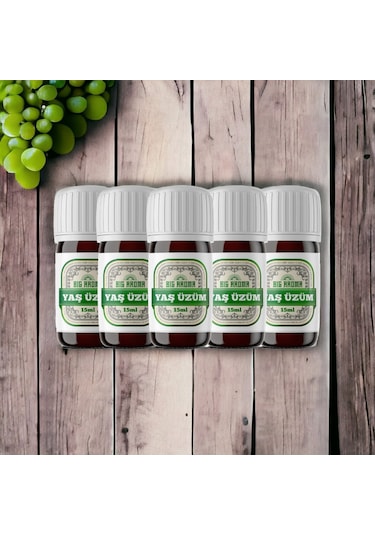 Big Aroma Tekirdağ Yaş Üzüm Aroması 5 x 15 ML - 5 L Uyumlu