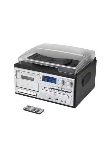 Knstar KN-110 Bluetooth CD Kaset USB Radyo Özellikli Pikap Siyah