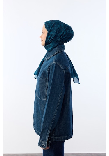 Mirsoy Scarf Mirayze Etnik Desen Şal Turkuaz
