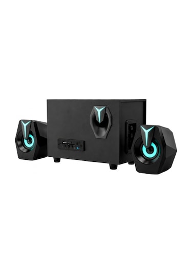 Bluetooth D37 Hoparlör 2in1 Subwoofer Rgb Işıklı Bilgisayar Hoparlörü Speaker