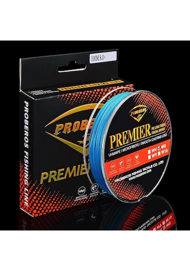 Sones Proberos 8 Düzenlenmiş 100m Majestic Horse Balık Misinası, Misina Numarası: 4.0 / 50lb Mavi