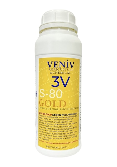 3v S-80 Gold 1l - Yüksek Kükürt Içerikli Sıvı Toprak Ph Dengeleyici 1