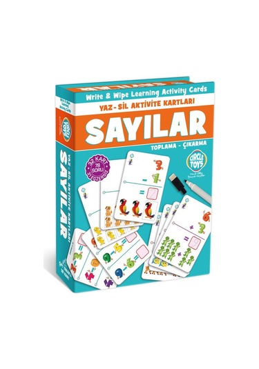 Circle Toys Sayılar Yaz Sil Aktivite Kartları 32 Kart