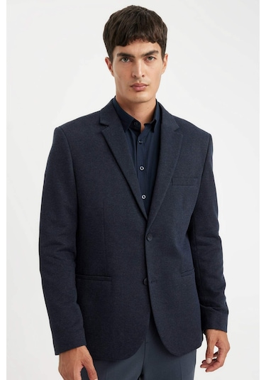 DeFacto Slim Fit Dar Kesim Astarlı Düğmeli Blazer Ceket N0503AZ24AUNV221