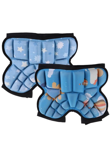 Homyl 3d Yastıklı Kalça Koruyucu Kısa Çocuk Butt Pad Mavi Mavi