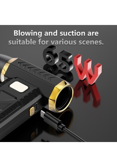 Yifomall 250000 Rpm Turbofan El Fanı - 10000mah Pil, Led Aydınlatma, 6 Rüzgar Hızı, Sürekli Hız Regülasyonu, Siyah